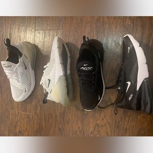 2 pairs of Nike air max 270 Women’s Size 8.5 - Nike Air Max 270 Black and white